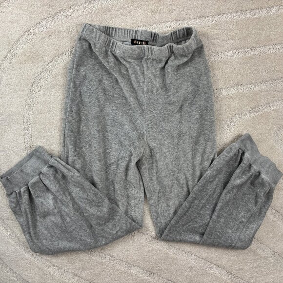 Suzie Kondi Grey Velour Sweatpants - Picture 1 of 3